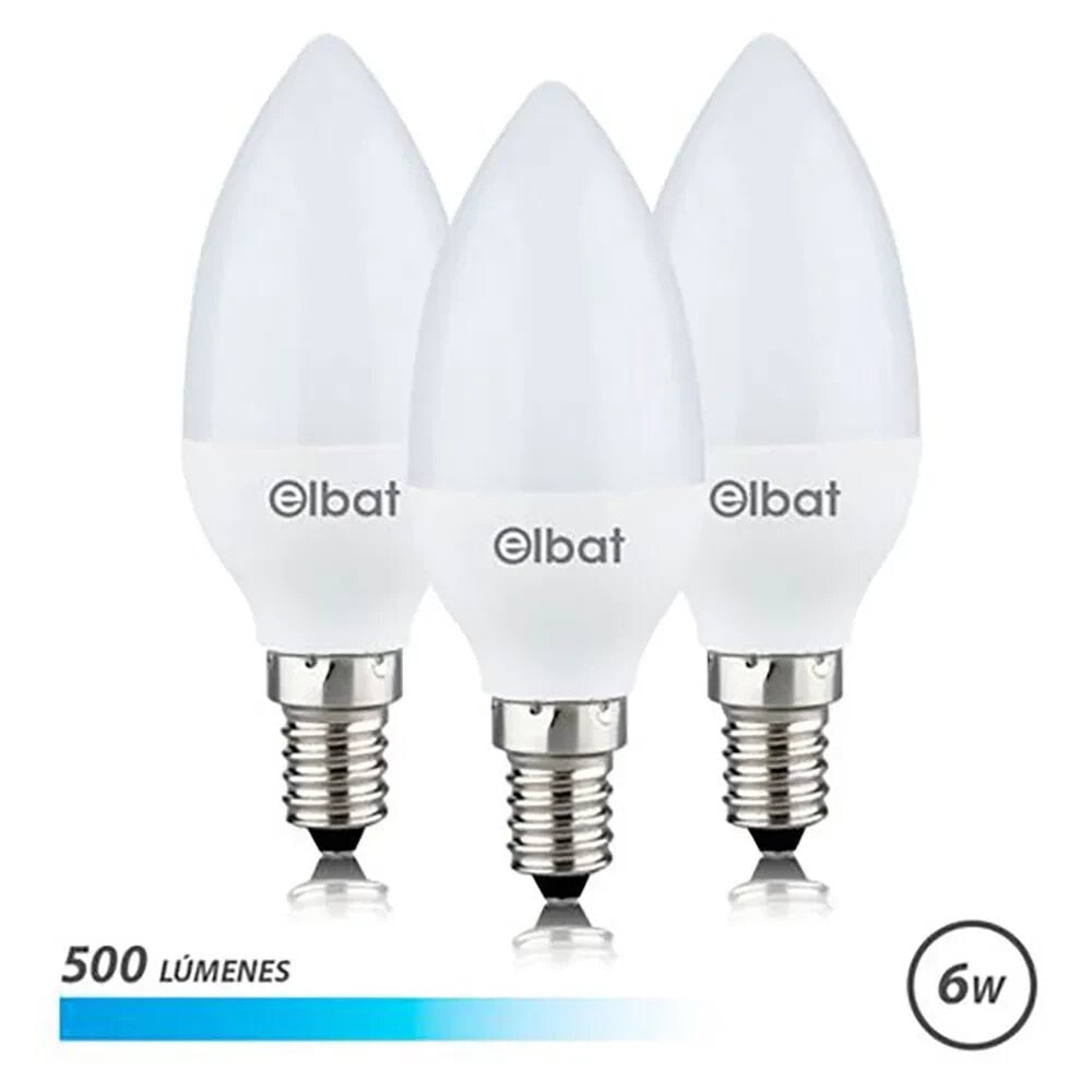 ELBAT C37 E14 6W LED Bulb 3 Units