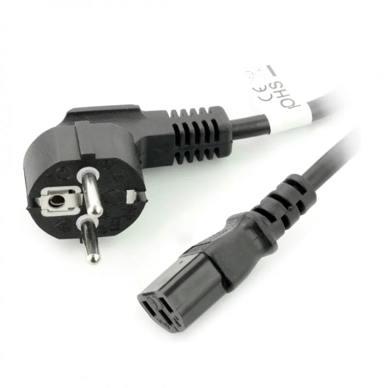 Компьютерный разъем или переходник lanberg Power cord IEC 10m VDE  - black