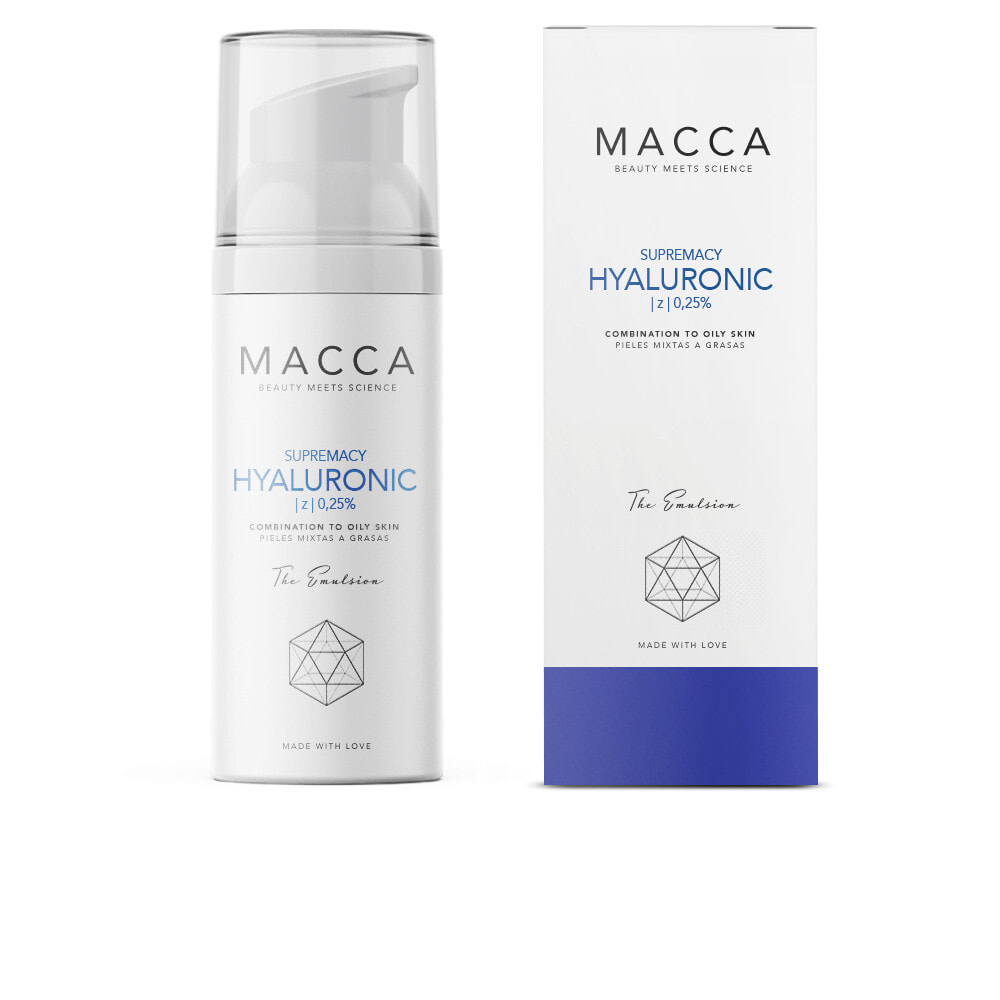 Macca Supremacy Hyaluronic Z 0,25% Emulsion Увлажняющая эмульсия с гиалуроновой кислотой для комбинированной и жирной кожи 50 мл