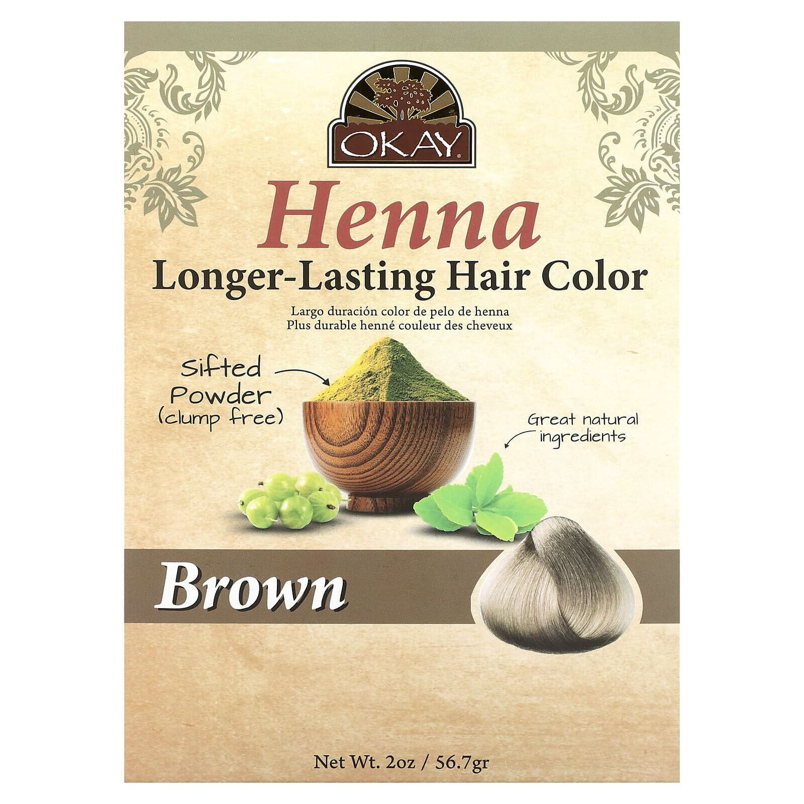 Henna, Longer-Lasting Hair Color, Brown, 2 oz (56.7 g)