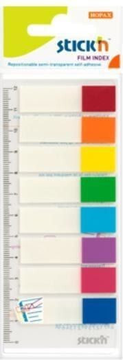 Stickn Index bookmarks automatic. mix 8 colors neon with a ruler (155302)