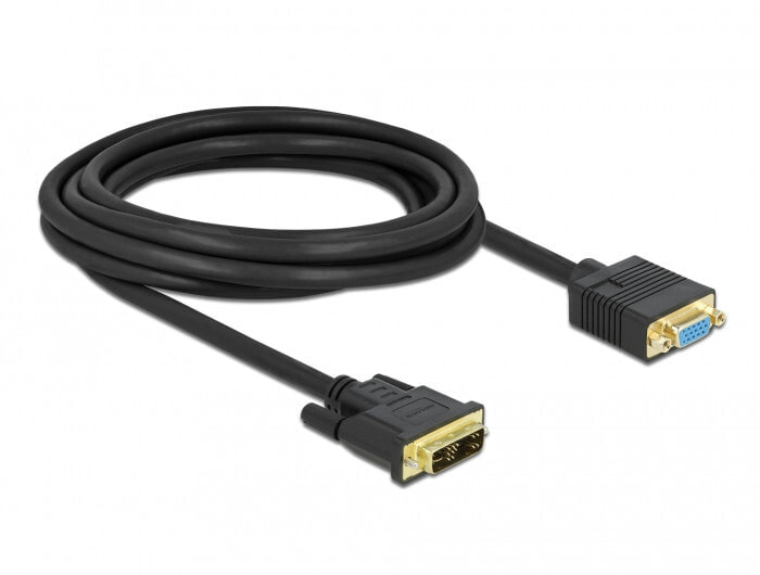 DeLOCK 86754 видео кабель адаптер 3 m DVI VGA (D-Sub) Черный