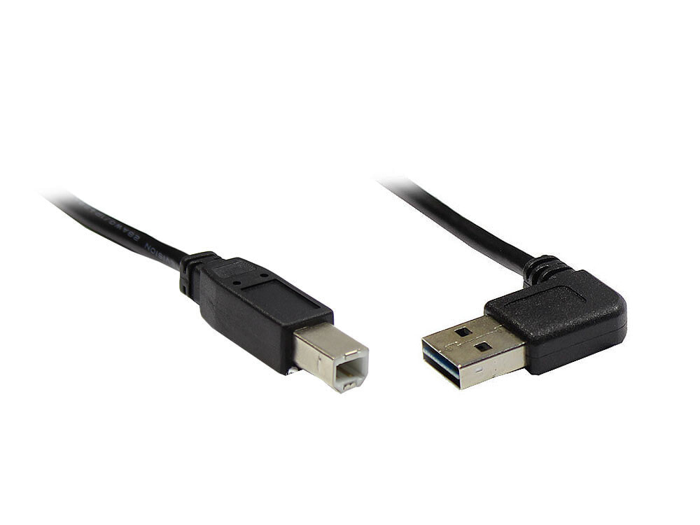 Alcasa USB 2.0 A/B, 3m USB кабель USB A USB B Черный 2510-EU03W
