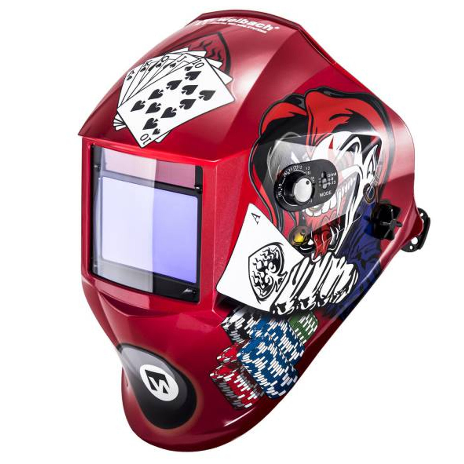 Automatic self-darkening welding helmet mask with grind POKERFACE function
