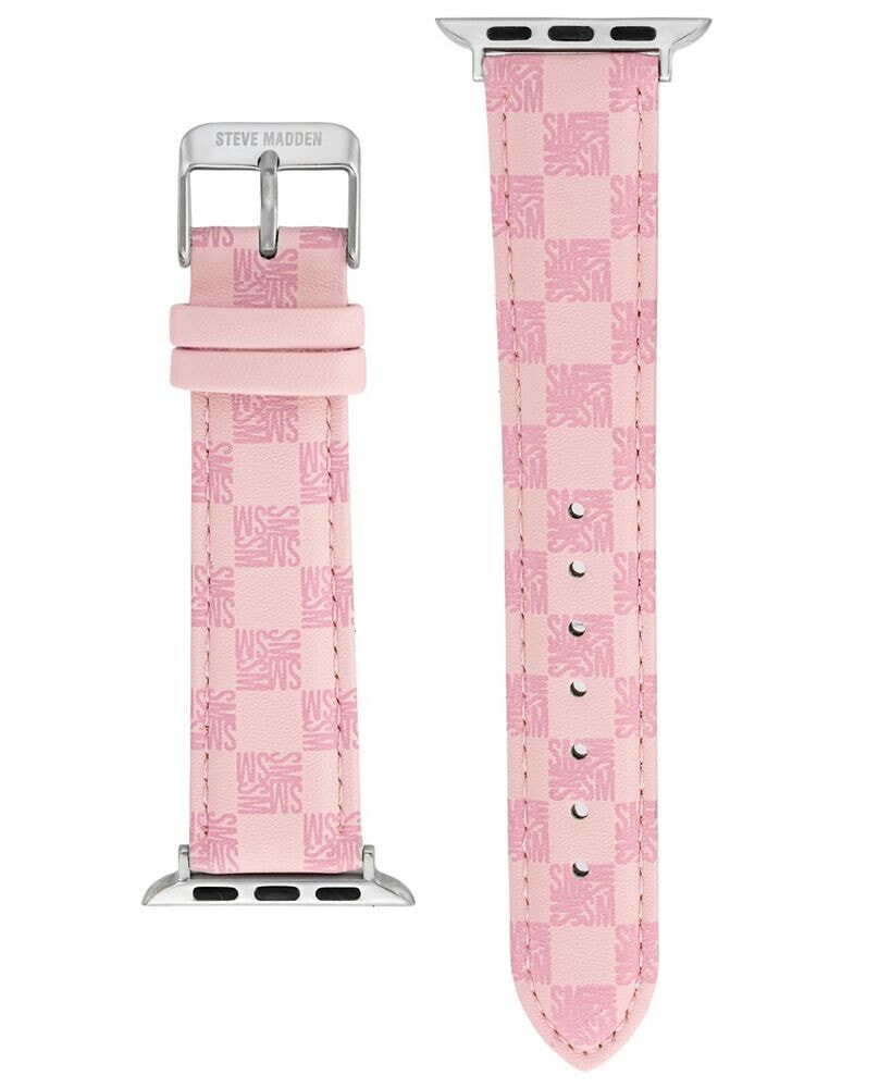 Steve Madden women's Pink Faux Leather Band Compatible with 42/44/45/Ultra/Ultra 2 Apple Watch