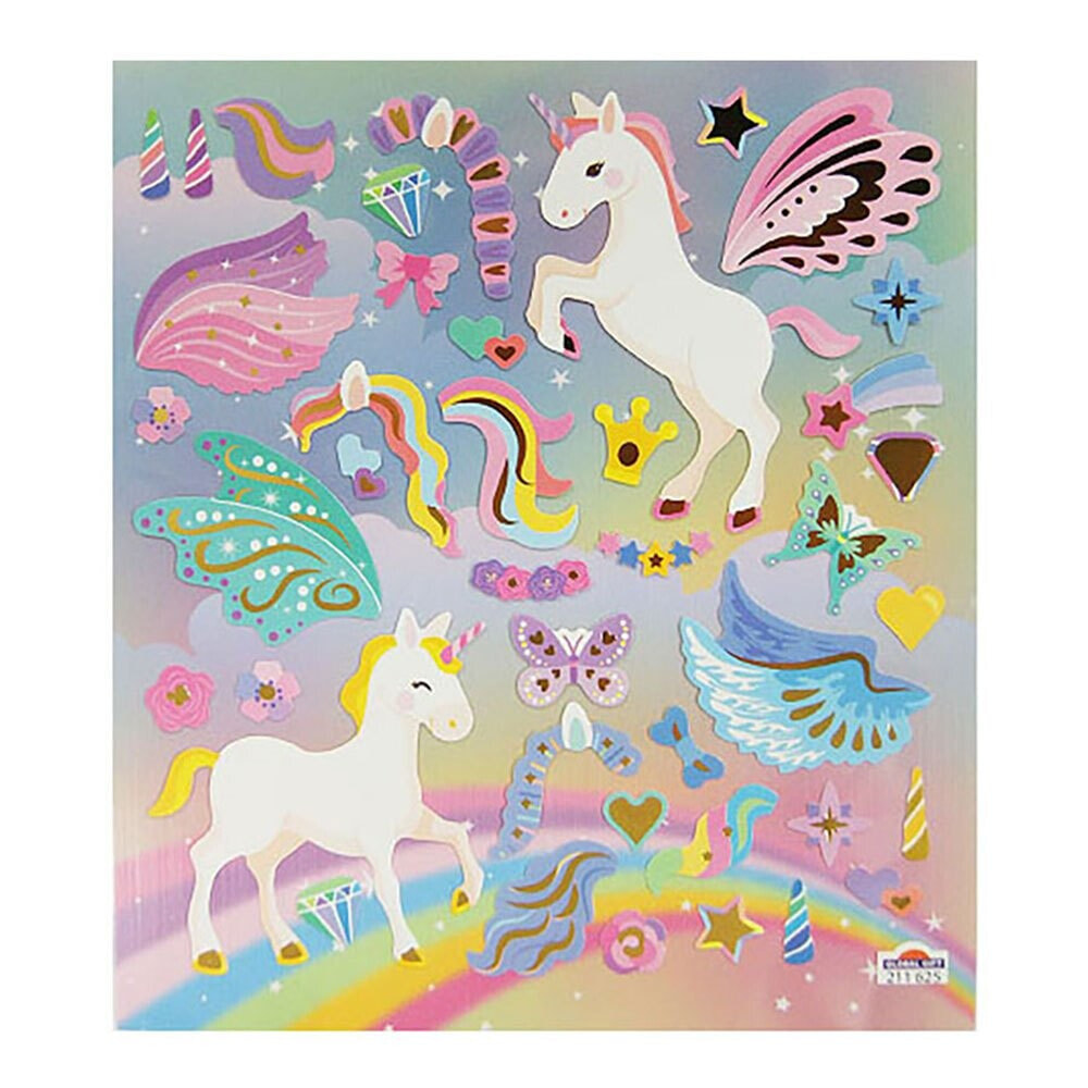 GLOBAL GIFT Classy Unicorn Glitter Costumes Stickers