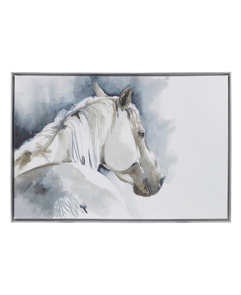 INK+IVY derby Hand Embellished Horse Framed Canvas Wall Art