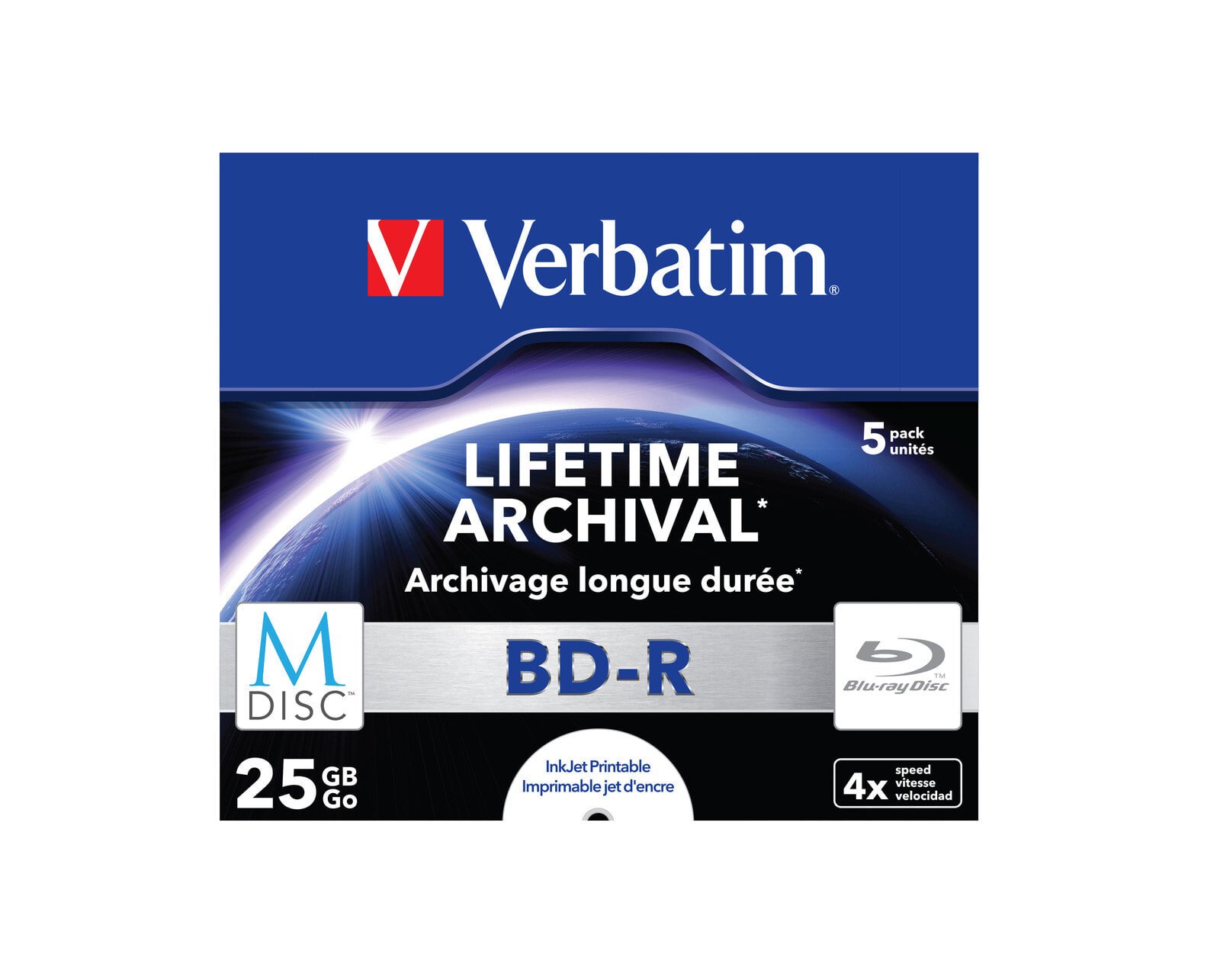 Verbatim M-Disc 4x BD-R 25 GB 5 шт 43823