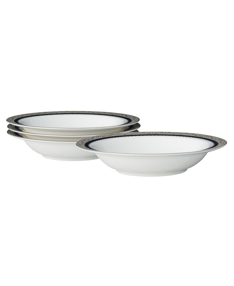Noritake odessa Cobalt Platinum Set of 4 Fruit Bowls, Service For 4