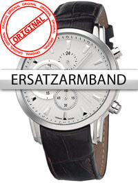 Ремешок или браслет для часов Bossart Replacement Strap Leather BW-1104 Brown Silver Clasp
