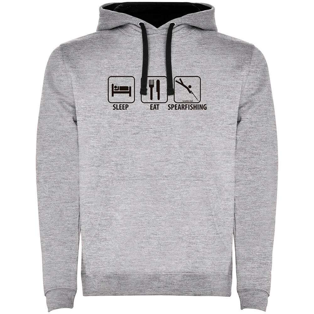 KRUSKIS Sleep eat And Sperfishing Two-Colour Hoodie