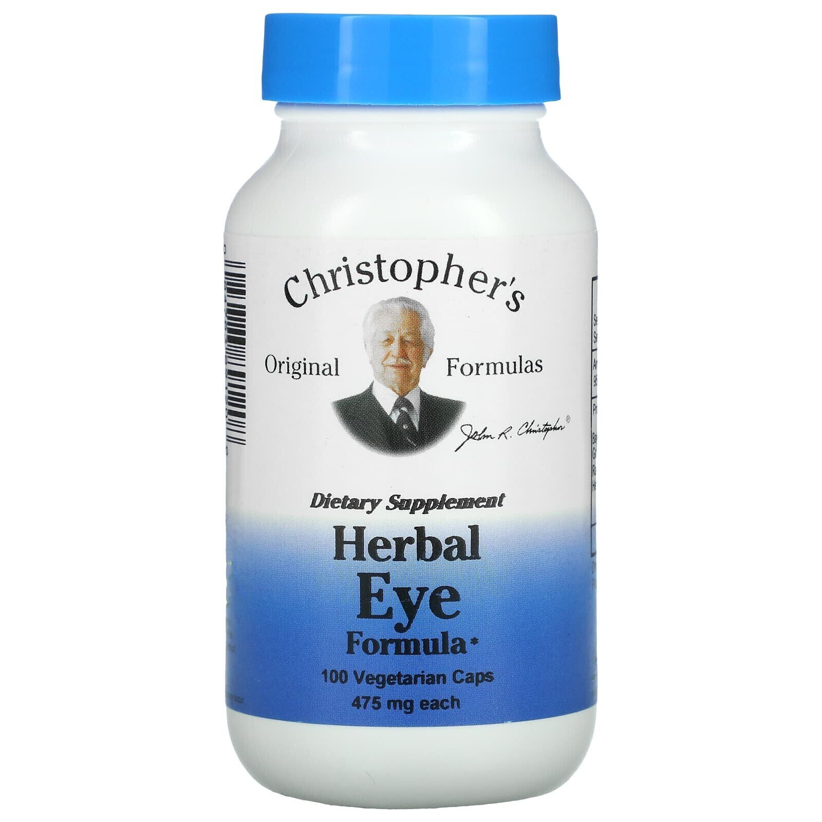 Christopher's Original Formulas, Herbal Eye Formula, 475 mg, 100 Vegetarian Caps