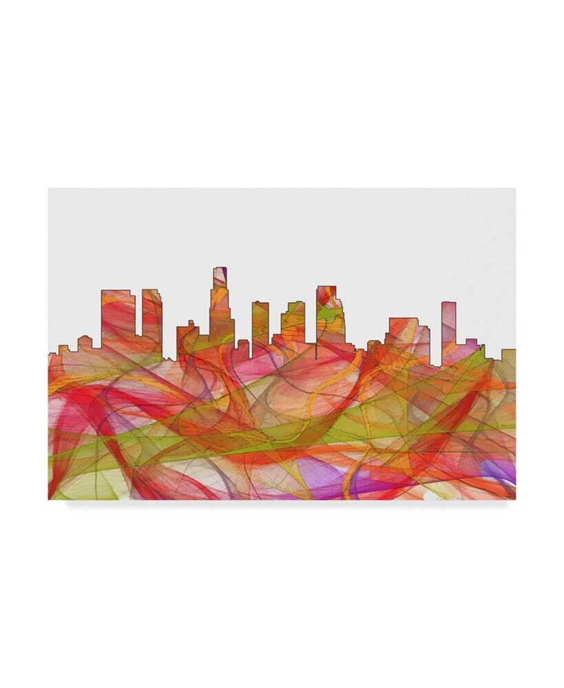 Trademark Global marlene Watson 'Los Angeles California Skyline Swirl' Canvas Art - 30