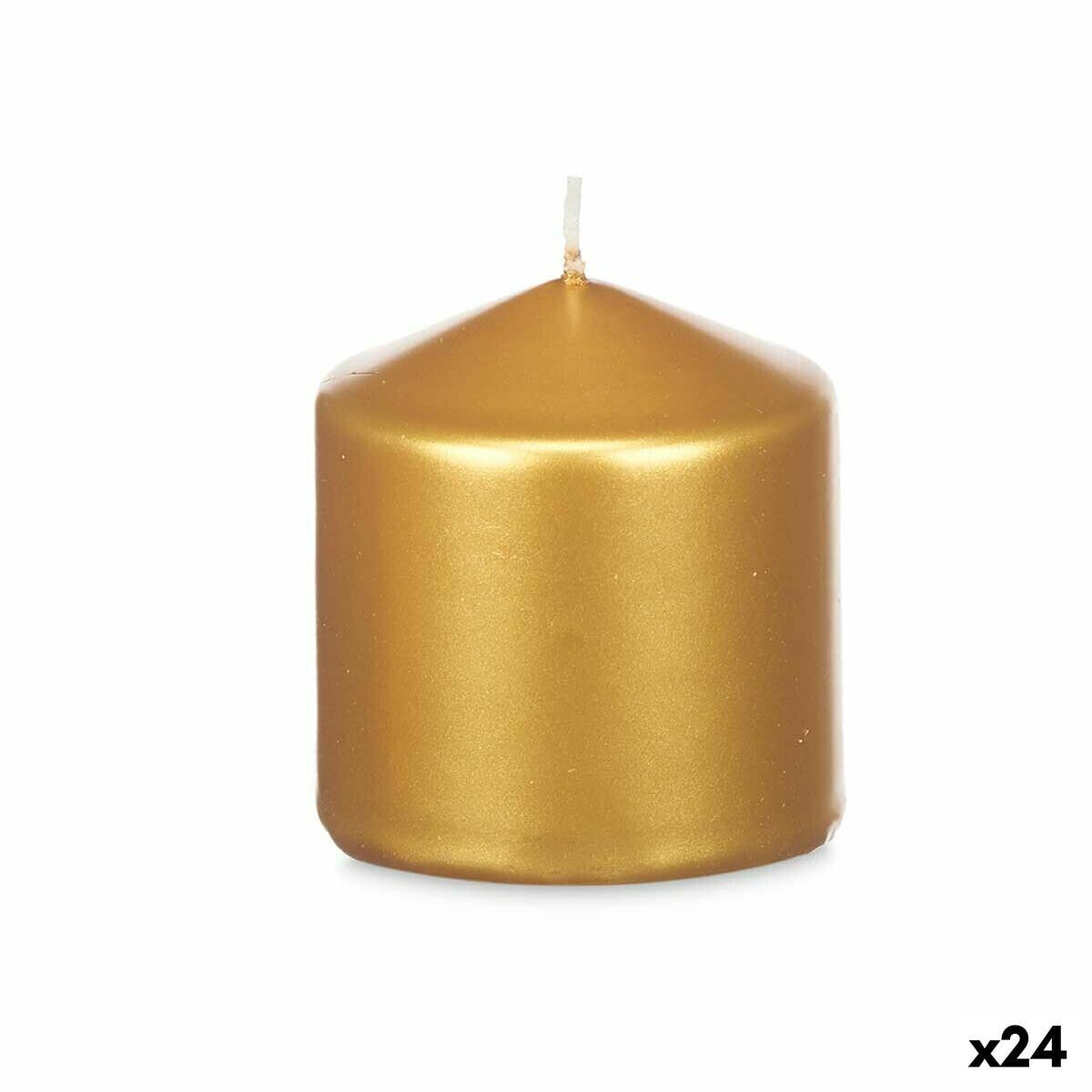 Candle Golden 7 x 7,5 x 7 cm (24 Units)