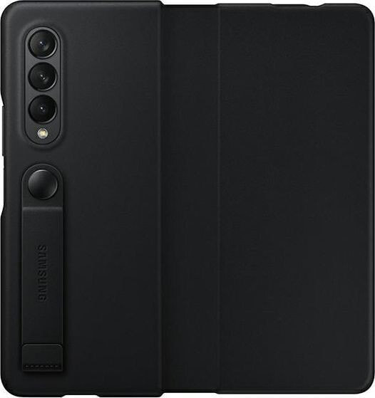 Samsung Samsung Кожаный откидной чехол для Galaxy Z Fold 3 черный