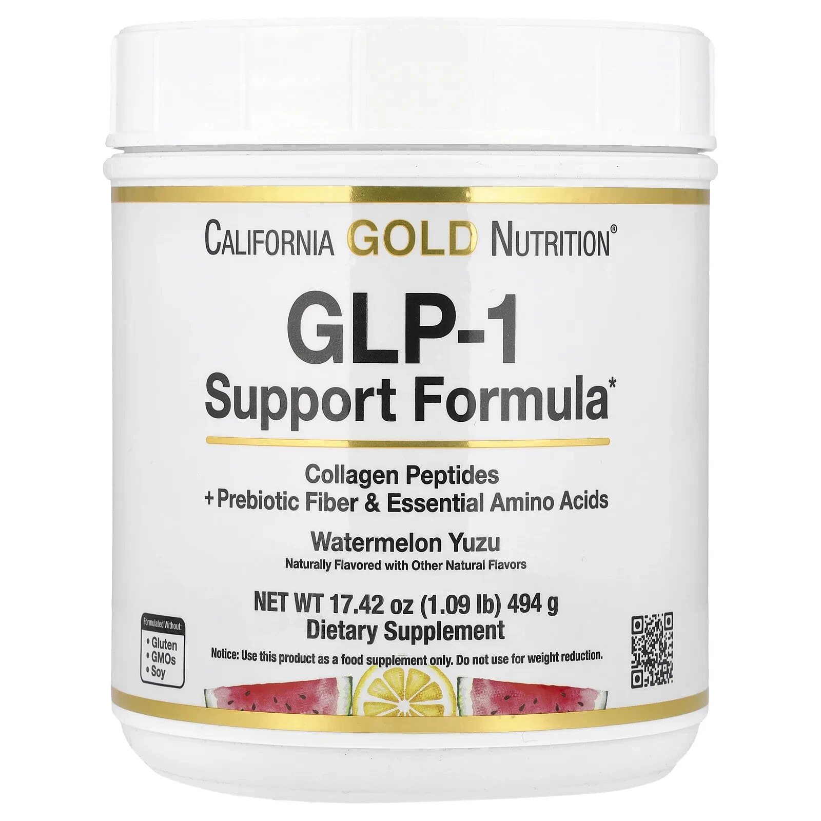 GLP-1 Support Formula, Watermelon Yuzu, 1.09 lb (494 g)