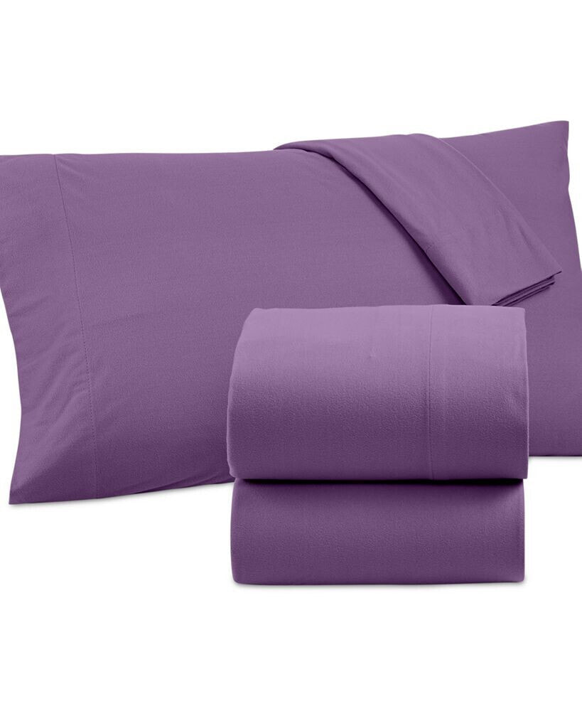 Shavel micro Flannel Solid Queen 4-pc Sheet Set