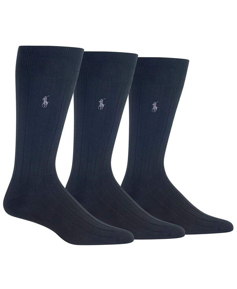 Men's 3-Pk. Super-Soft Ribbed Dress Socks