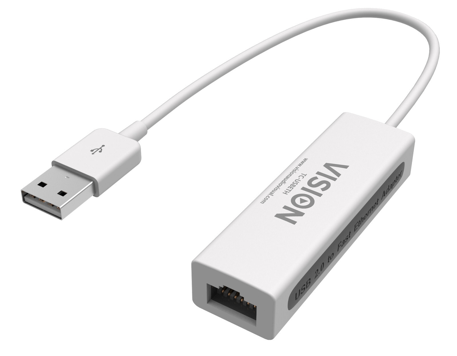 Vision TC-USBETH кабельный разъем/переходник USB-B RJ-45 Белый