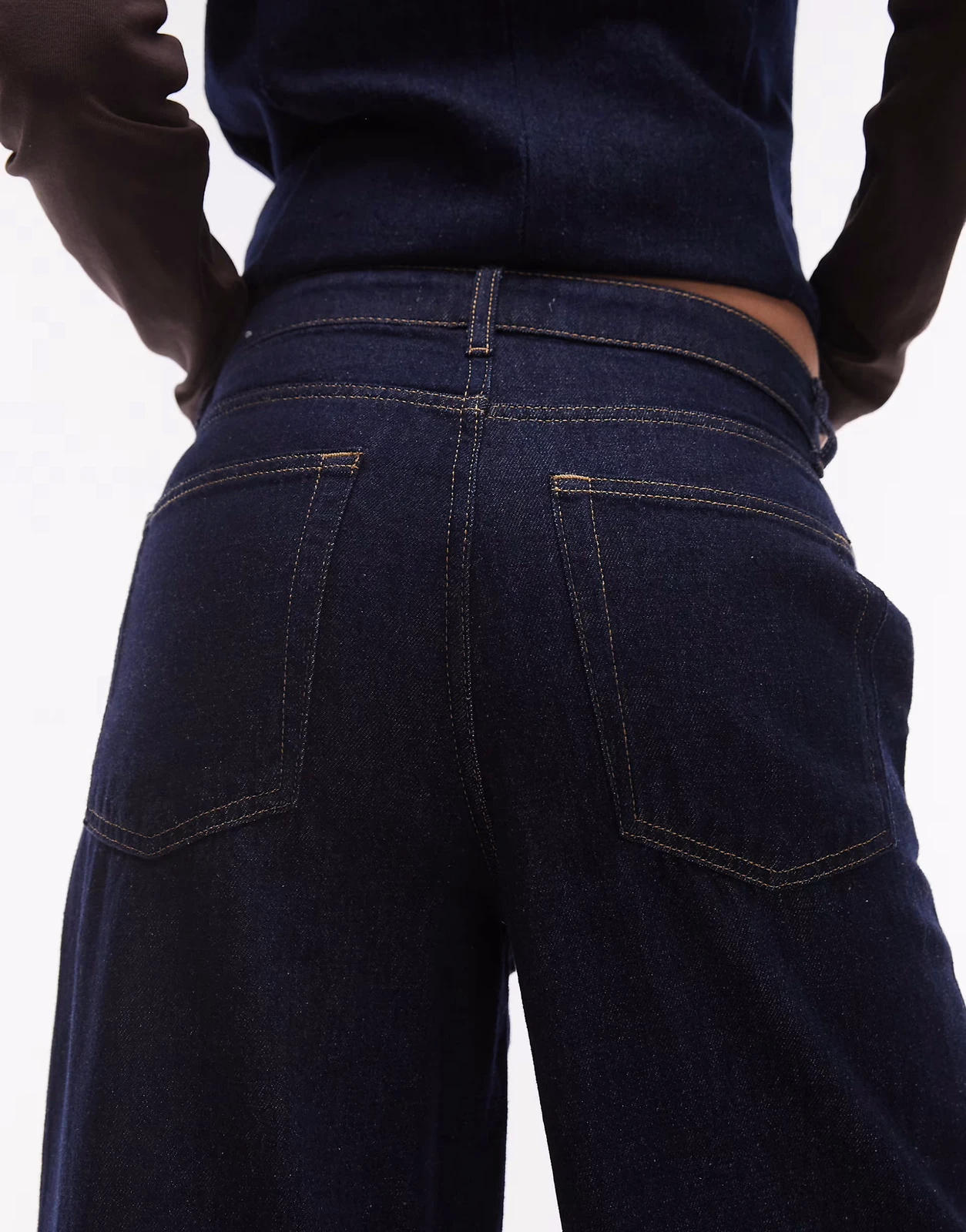 Mango – Denim-Jeans in dunkelblauer Waschung, Kombiteil