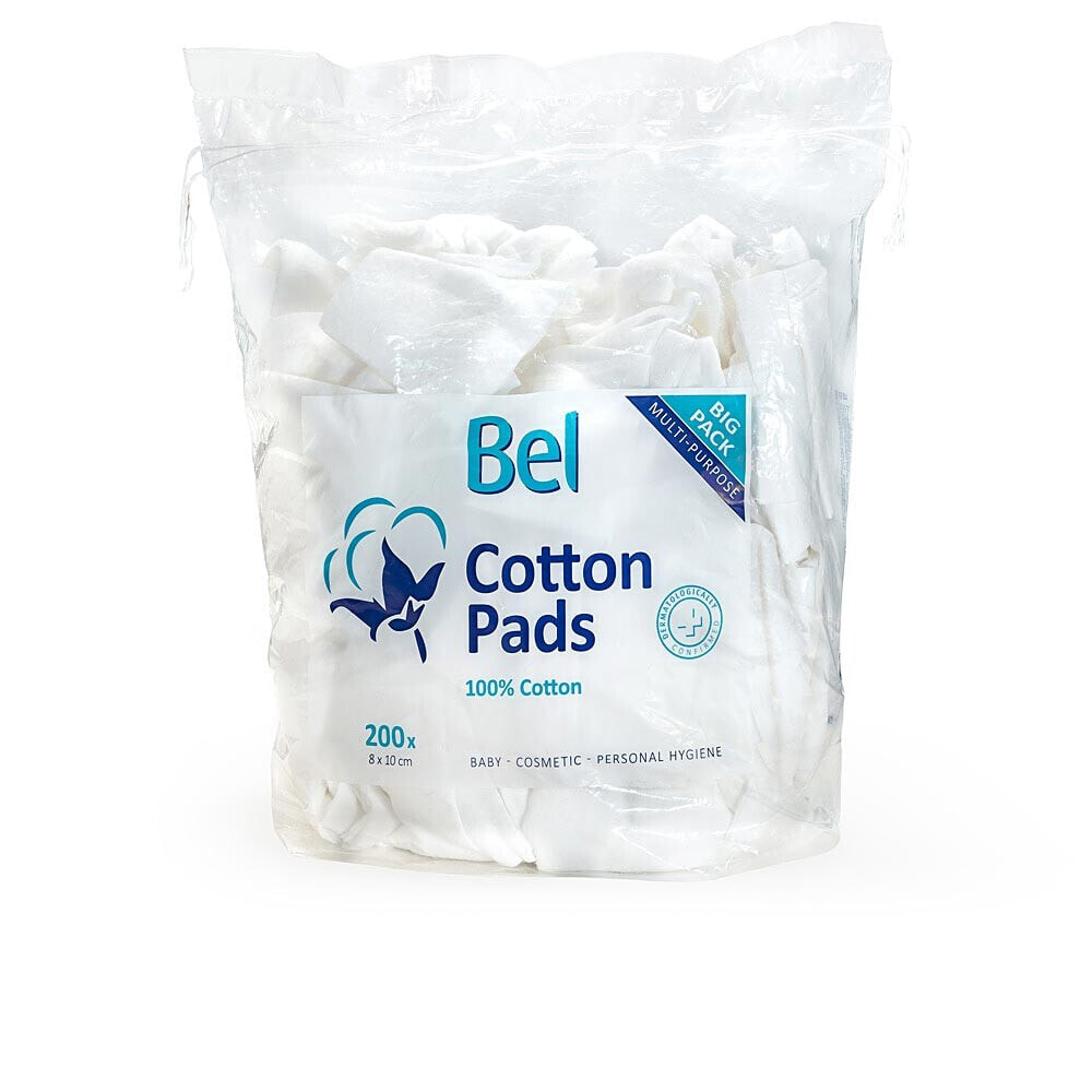 Ватные палочки или диски BEL COTTON PADS 100% algodón 8x10 cm 200 uds