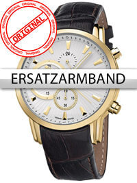 Ремешок или браслет для часов Bossart Replacement Strap Leather BW-1104 Brown Gold Clasp