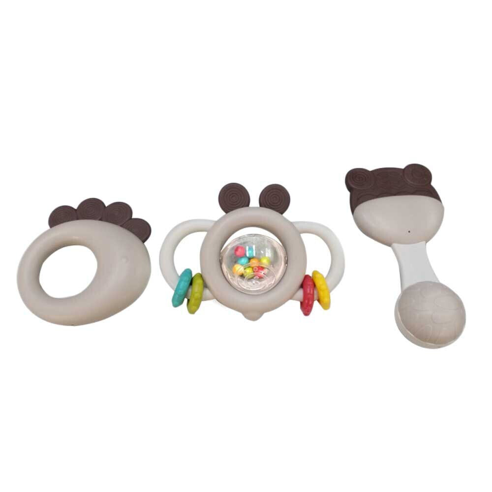 TACHAN Pack 3 Rattles & Teether