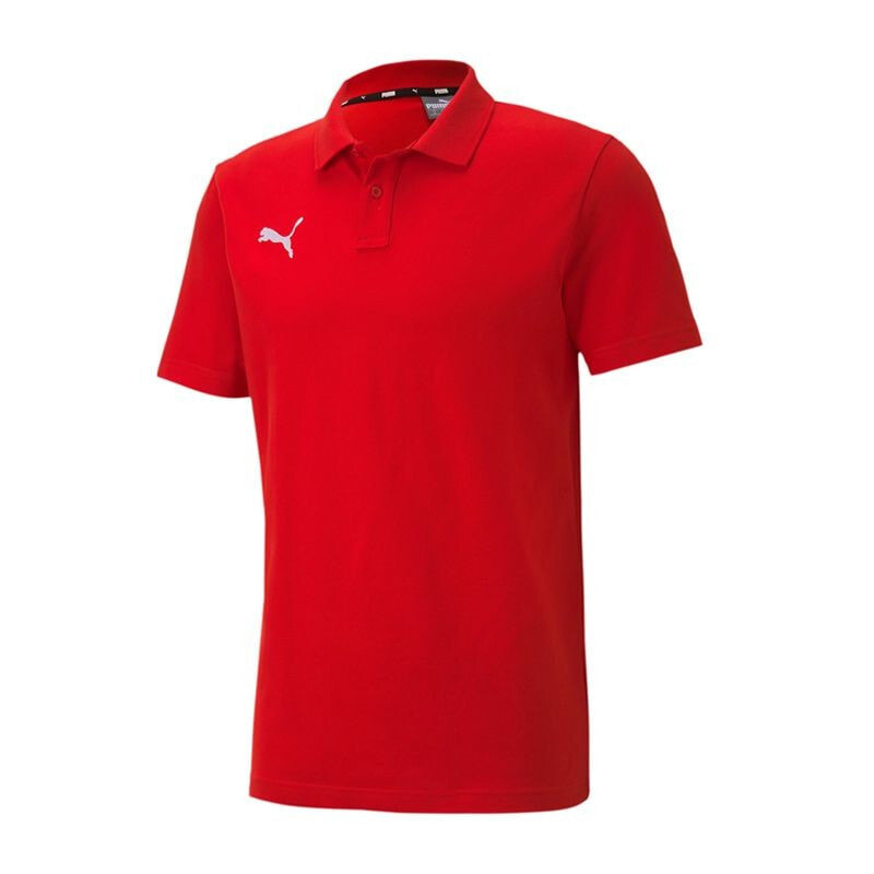 Мужская футболка-поло спортивная красная с логотипом Puma teamGoal 23 T-shirt 656579-01