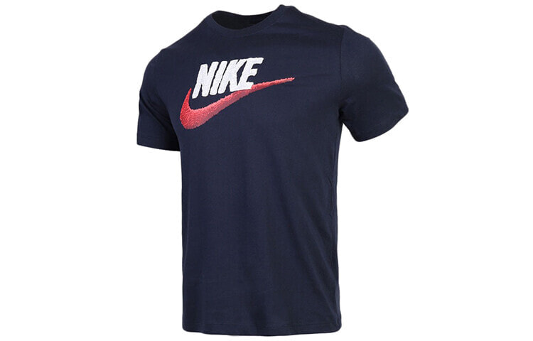 Nike Sportswear Logo 圆领短袖T恤 男款 黑曜石 / Футболка Nike Sportswear Logo T AR4994-452