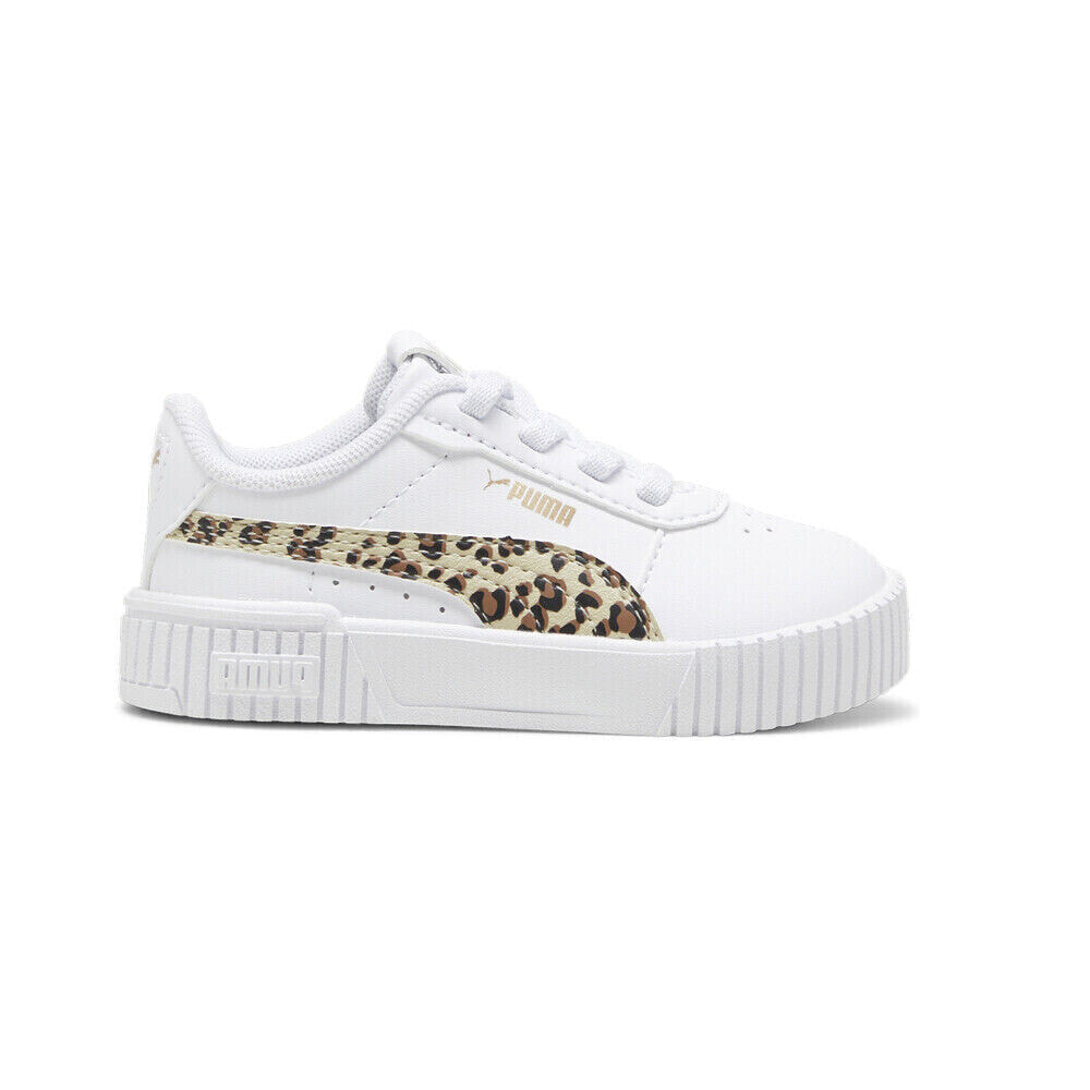 Puma Carina 2.0 Animal Update Leopard Platform Toddler Girls White Sneakers Cas