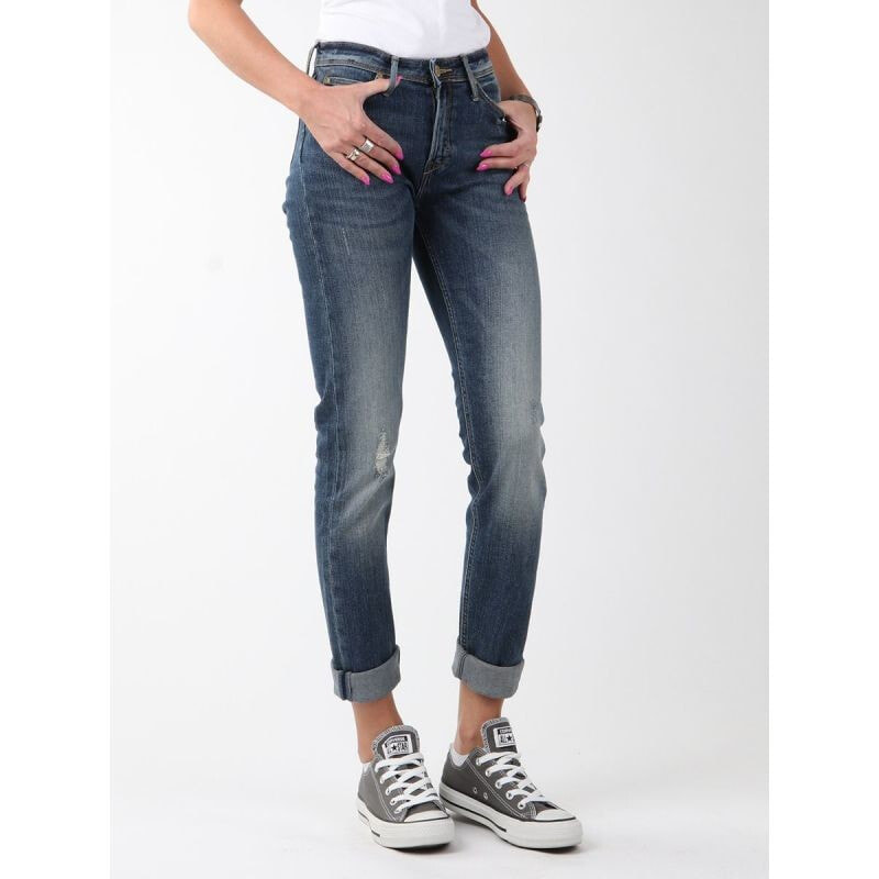 Женские джинсы скинни со средней посадкой укороченные серые Inny