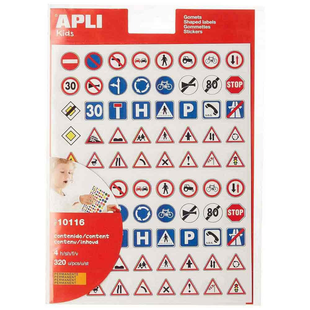 APLI Traffic Signs School Stickers 10 Units