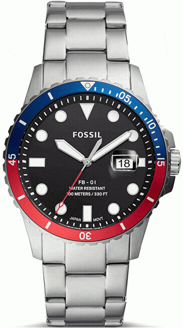 Мужские наручные часы с серебряным браслетом Fossil FB-01 FS5657