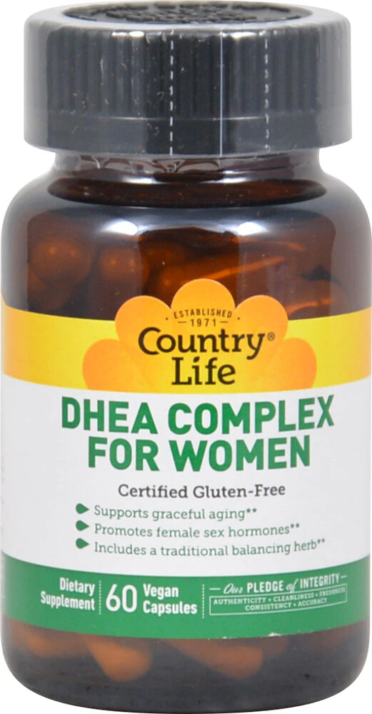 Country Life DHEA Complex for Women  Комплекс с  дегидроэпиандростероном для женщин 60 вегетарианских капсул
