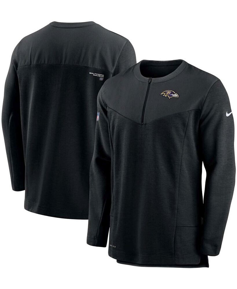 Nike men's Black Baltimore Ravens Sideline Half-Zip UV Performance Jacket