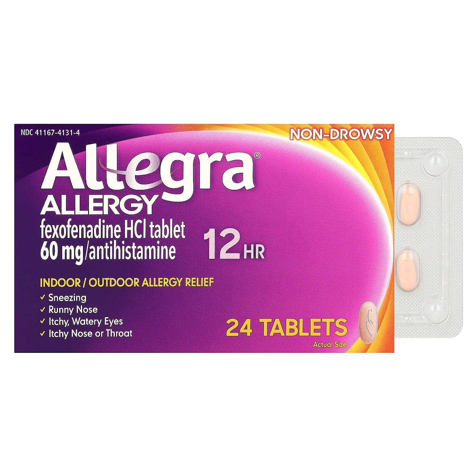 Allergy, 12 HR, Non-Drowsy, 24 Tablets