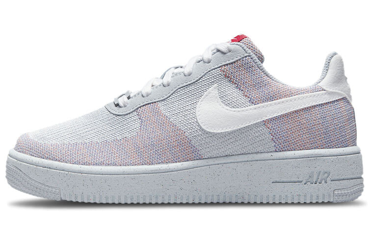 Nike Air Force 1 Low crater flyknit 空军一号 空军一号 防滑轻便 低帮 板鞋 男款 灰白红 / Кроссовки Nike Air Force 1 Low Crater Flyknit DC4831-002