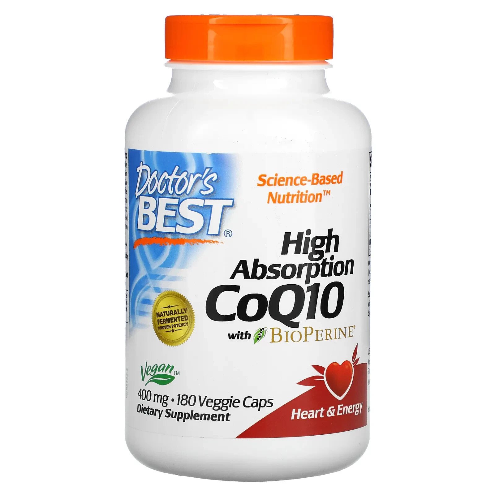 High Absorption CoQ10 with BioPerine, 600 mg, 60 Veggie Caps