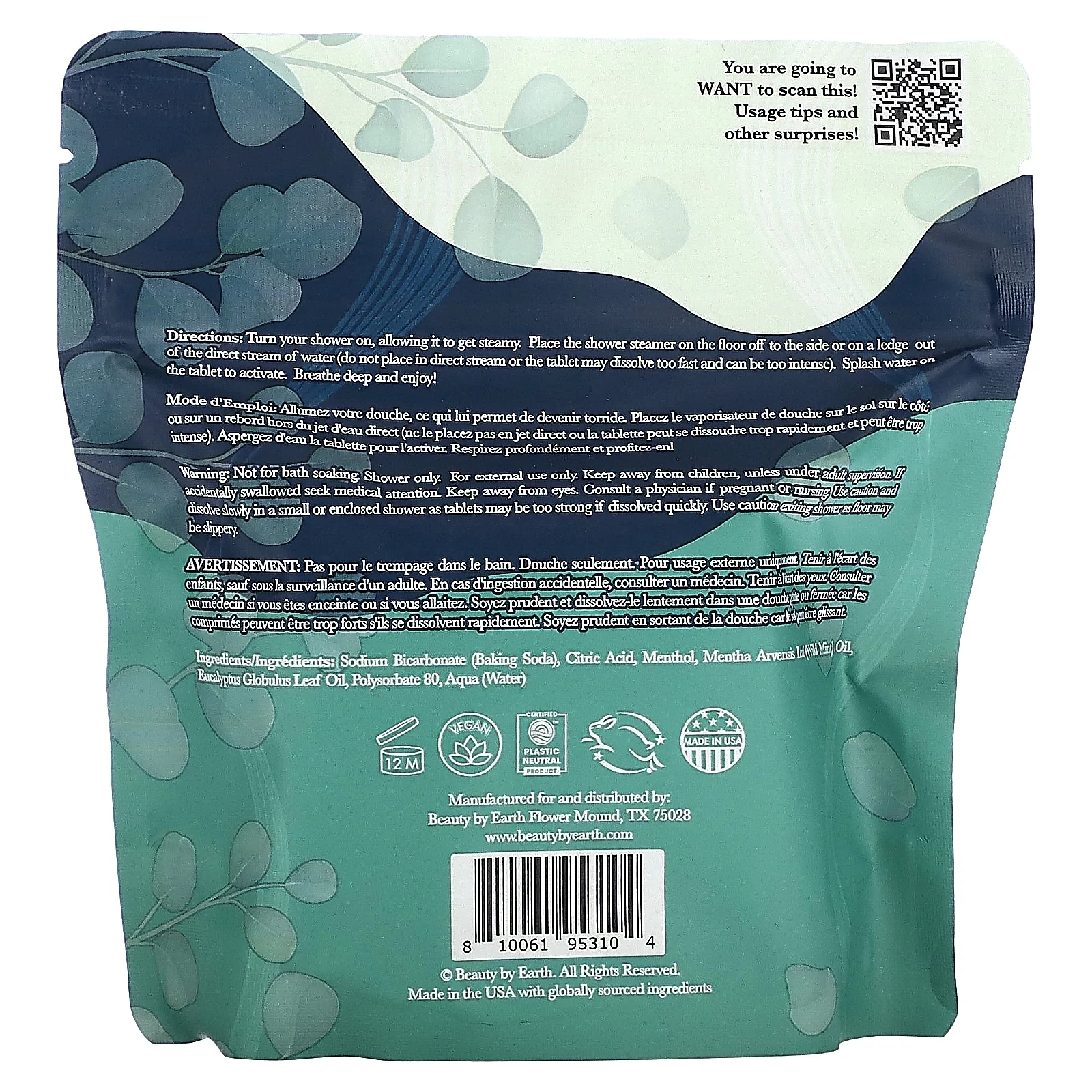 Breathe for Relief Shower Steamers, Eucalyptus Mint, 7 Tablets