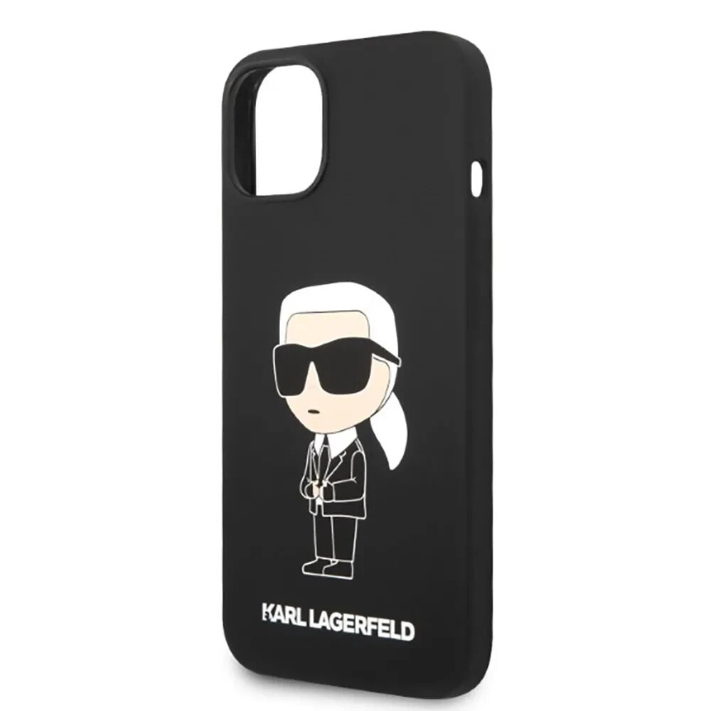 KARL LAGERFELD Klhmp14Msnikbck iPhone 14 Plus15 Plus 6.7 Silicone Ikonik phone case