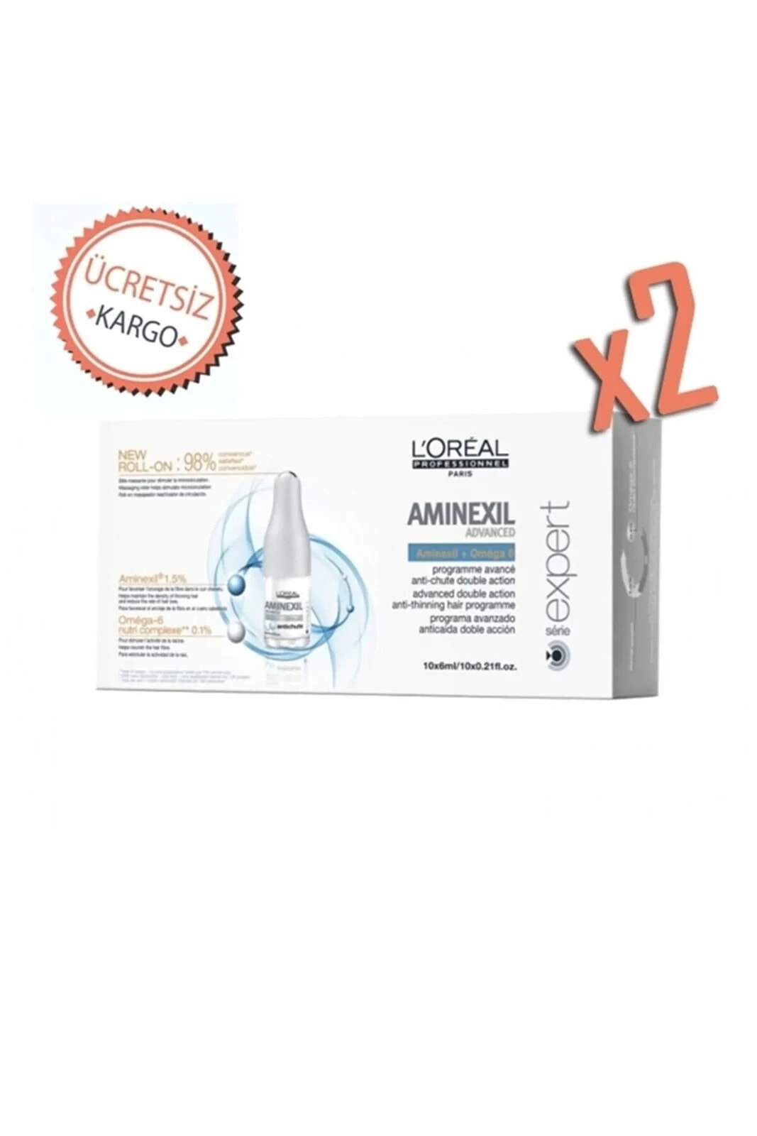 2x Loreal Aminexil 10x6ml Saç Dökülme Önleyici Serum 2li Set