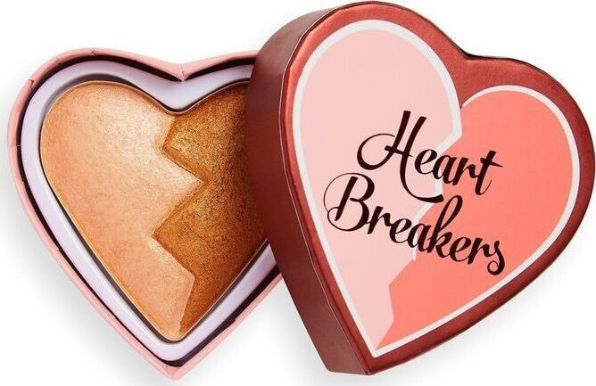Revolution I Heart Heart Breakers Жемчужно-злотый хайлайтер для лица  в форме сердца 10 г