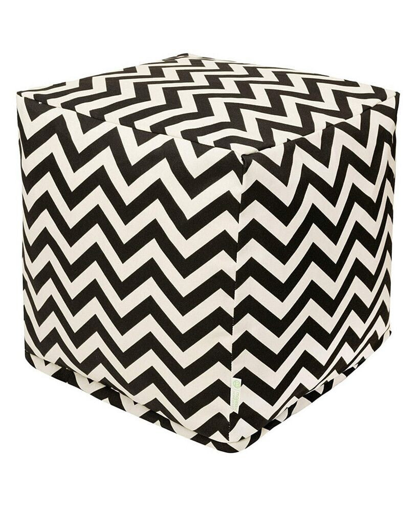 Majestic Home Goods chevron Ottoman Pouf Cube with Removable Cover 17