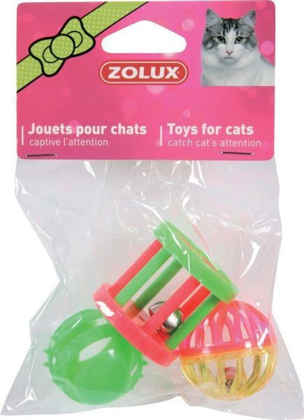 Zolux A toy for a cat - a set of 3 different toys 4 cm