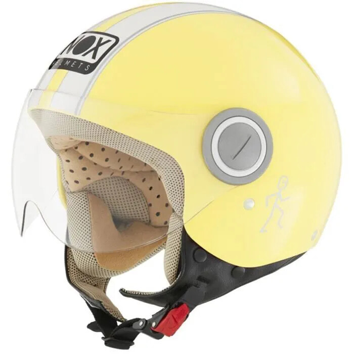 Шлем для мотоциклиста NOX - Jet-Scooter-Helm - N210 - Gelb und Wei