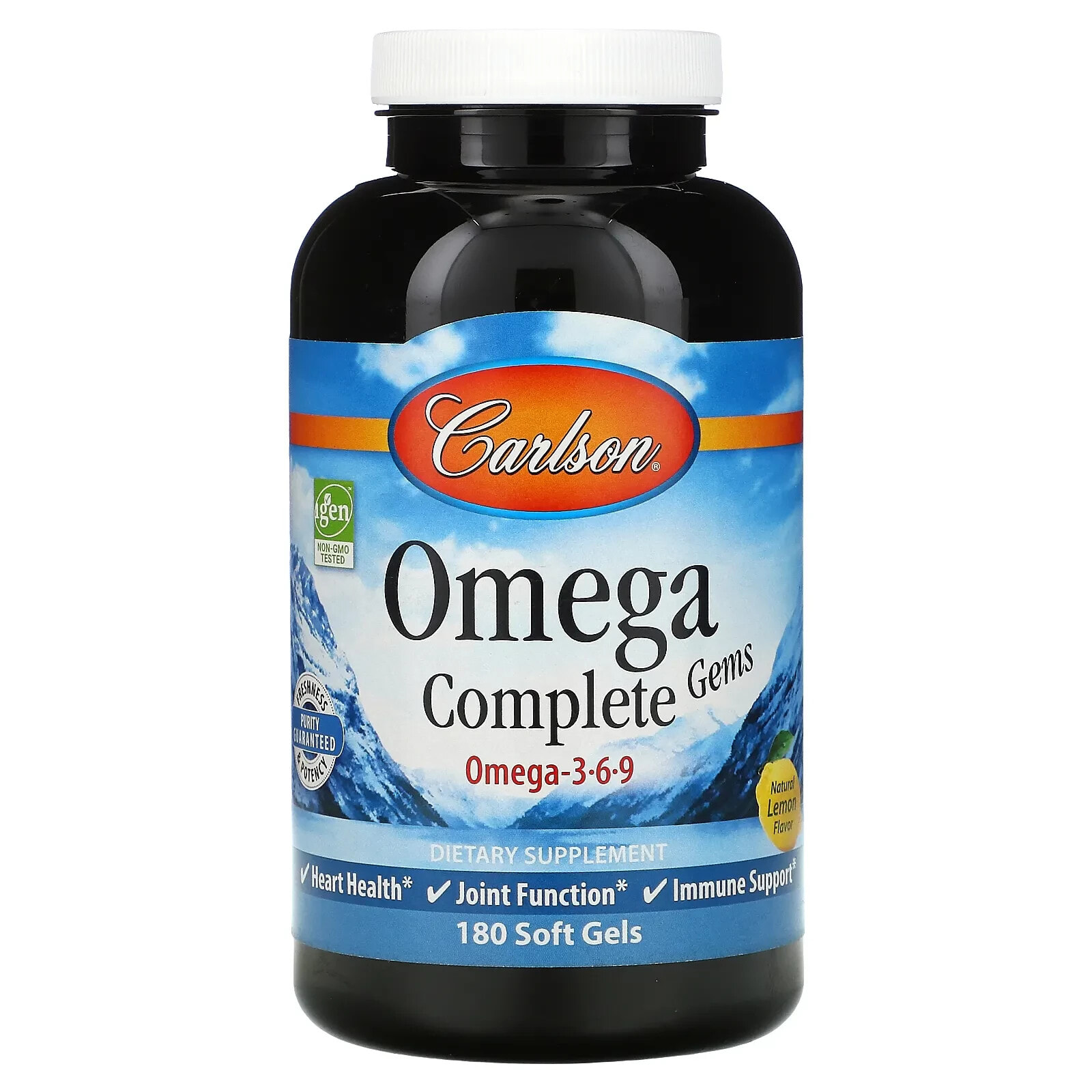 Omega Complete Gems, Omega 3-6-9, Natural Lemon, 90 Soft Gels