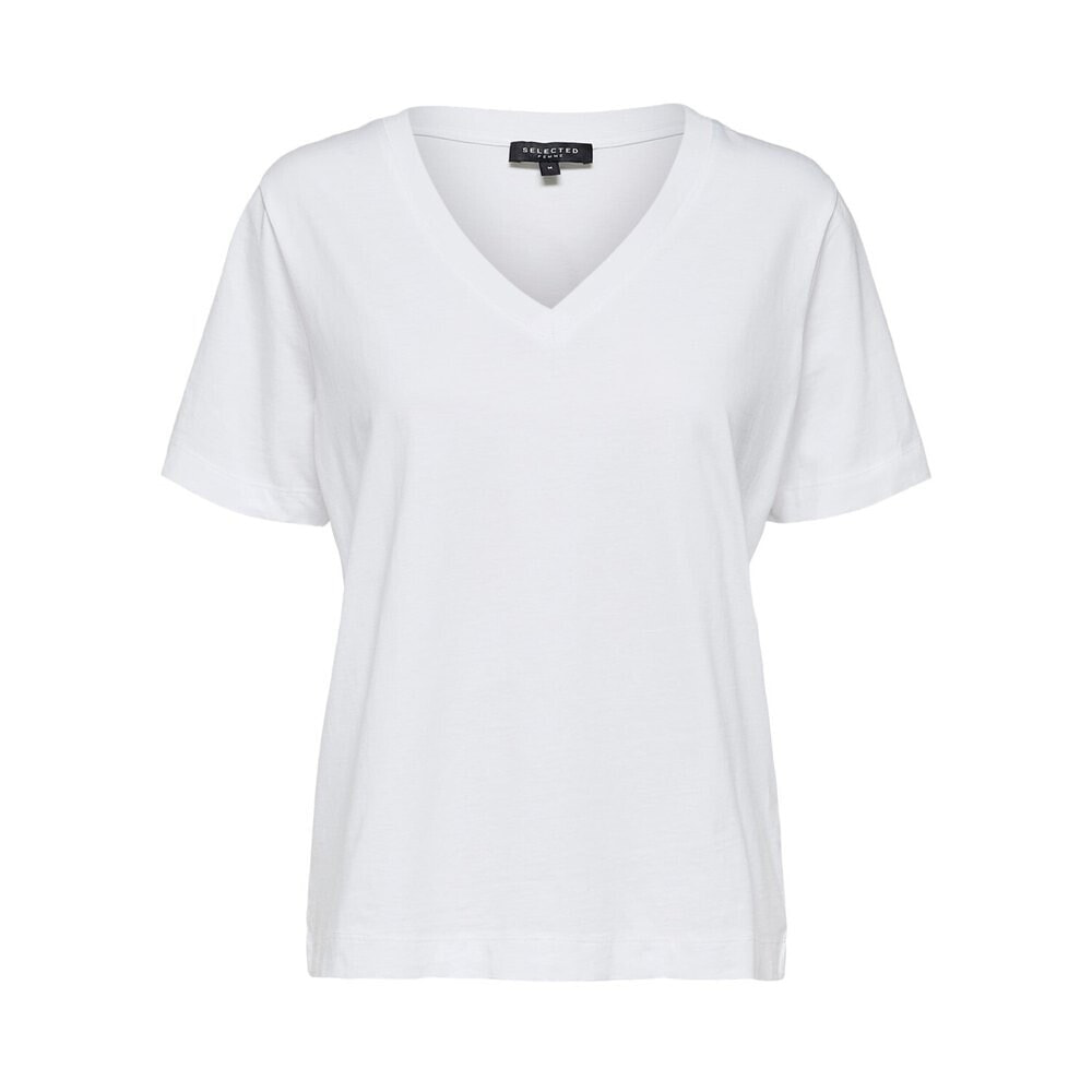 SELECTED Standard Short Sleeve V Neck T-Shirt