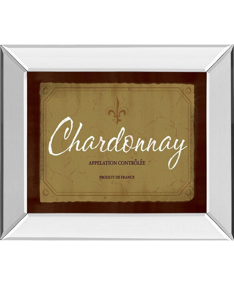 Classy Art chardonnay by Paola Viveiros Mirror Framed Print Wall Art, 22