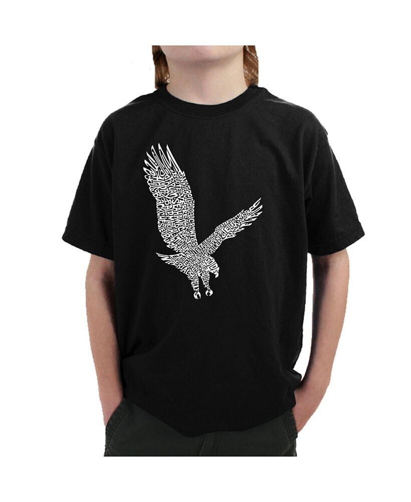 LA Pop Art big Boy's Word Art T-shirt - Eagle
