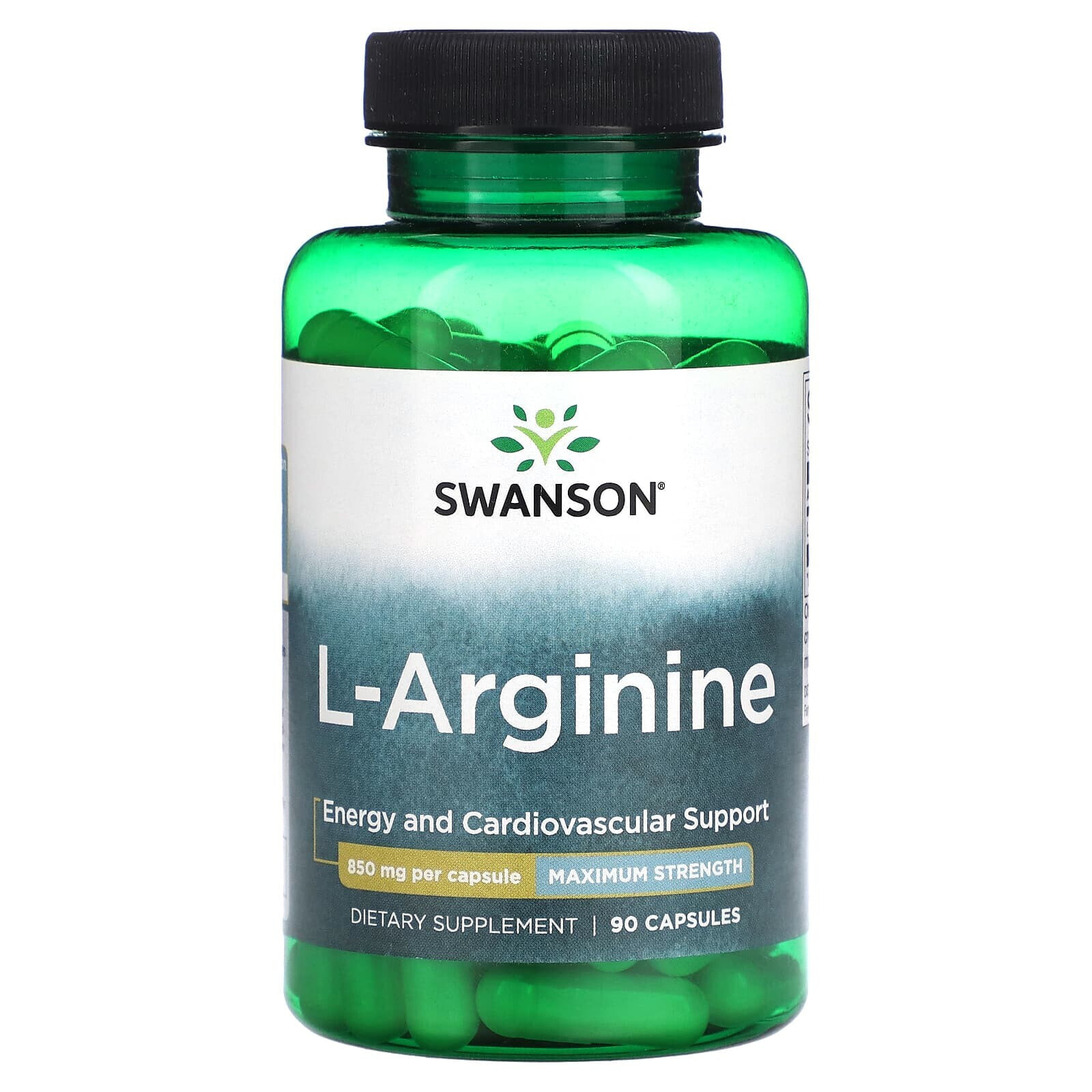 L-Arginine, Maximum Strength, 850 mg, 90 Capsules